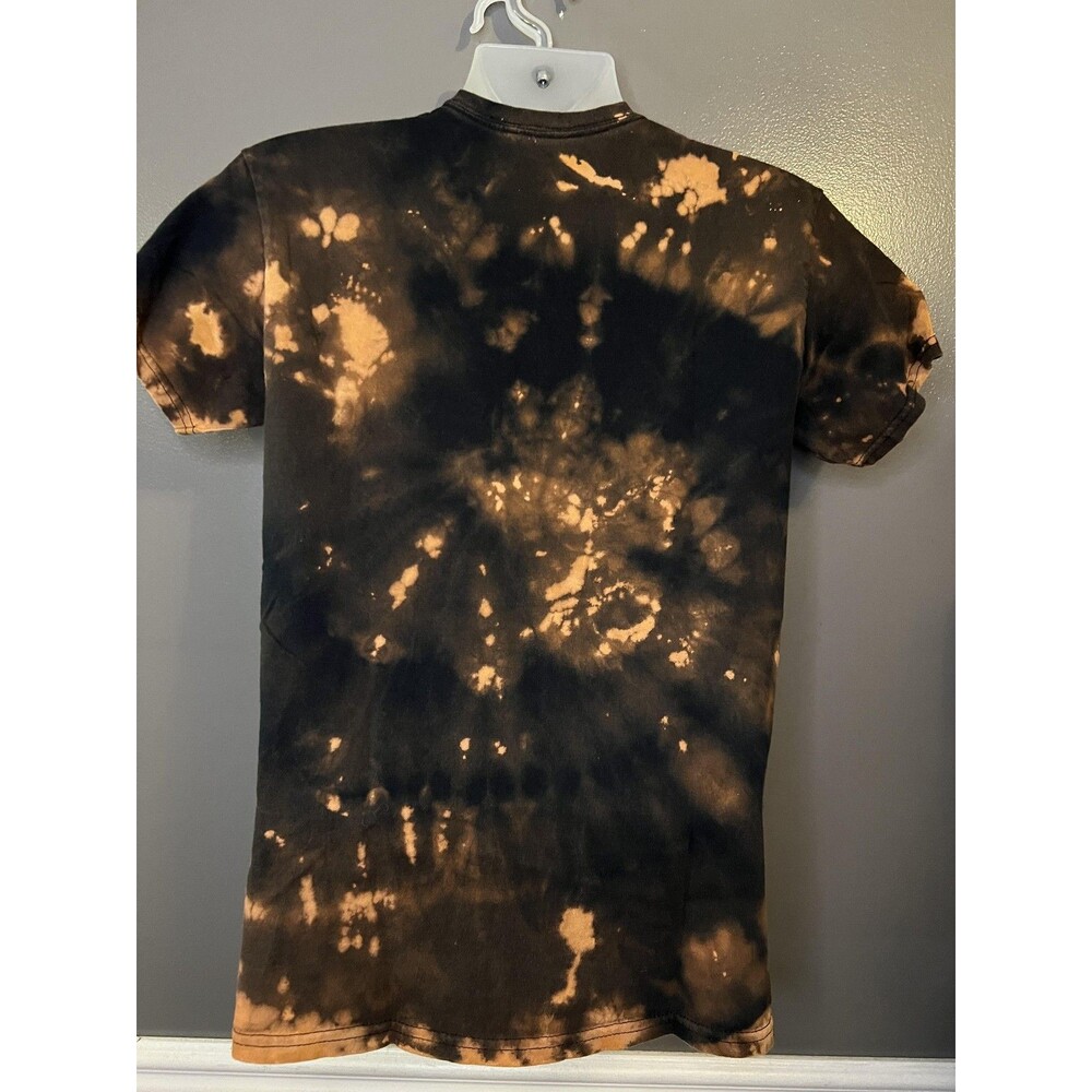Emotional Support Demon Threadless Shirt Mens Medium Black Bleach Tie Dye Gothic - Picture 5 of 6